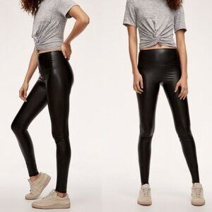 Aritzia Wilfred Free Daria Pant High Waisted UnReal Leather Leggings
